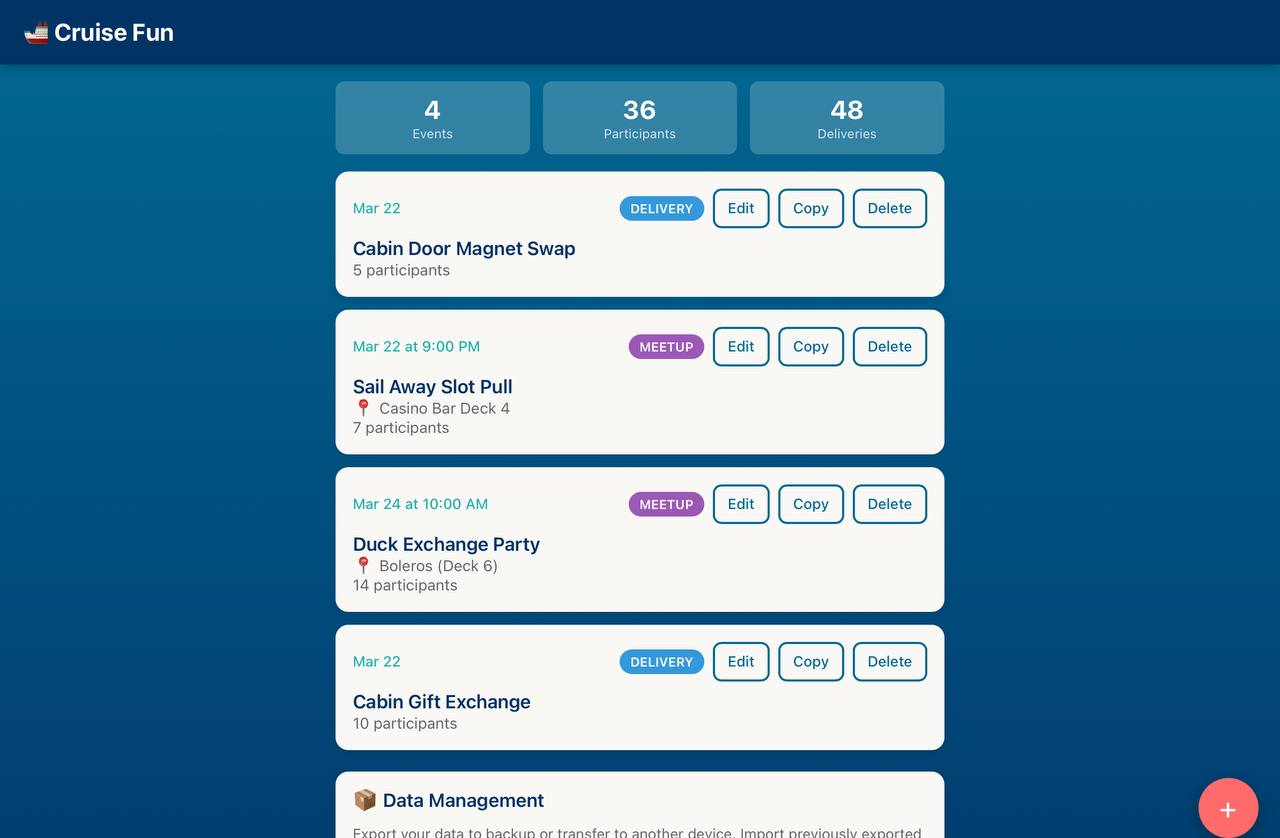 Cruise Fun app screenshot