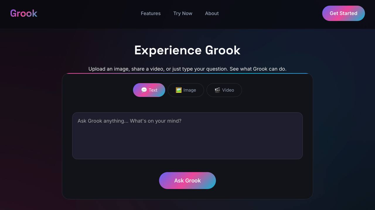 Grook AI interface screenshot